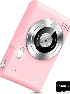 Kids Digital Camera - 4K UHD Video & 48MP Photo Camera for Girls, Beginner Frien